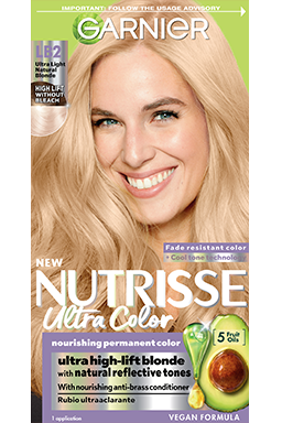 Front of pack of Nutrisse Ultra Color LB2 – Ultra Light Blonde